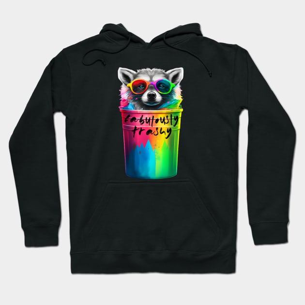 Rainbow Rascal: Fabulously Trashy Design Hoodie by zoocostudio